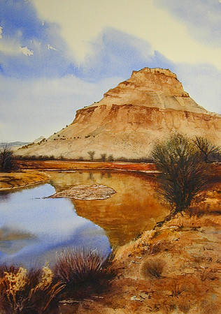 sienna reflections |watercolor | 20 x 14 SOLD