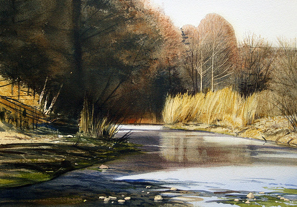 still water, mimbres | watercolor | 14 x 20 SOLD