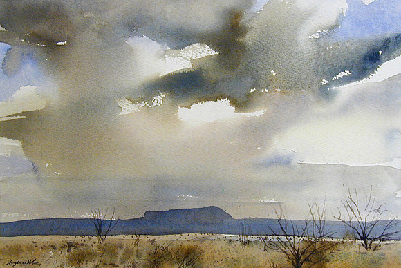 rain to come |watercolor | 10 x 16
