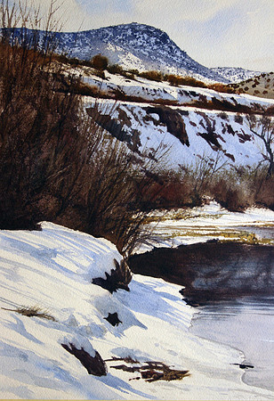snow in the hills