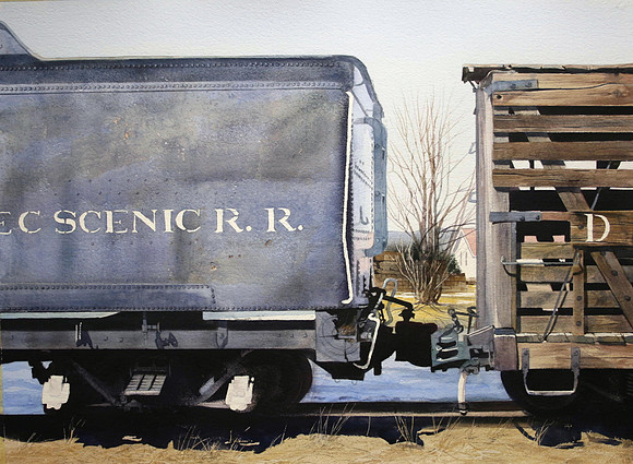 toltec scenic |watercolor | 22 x 30 SOLD