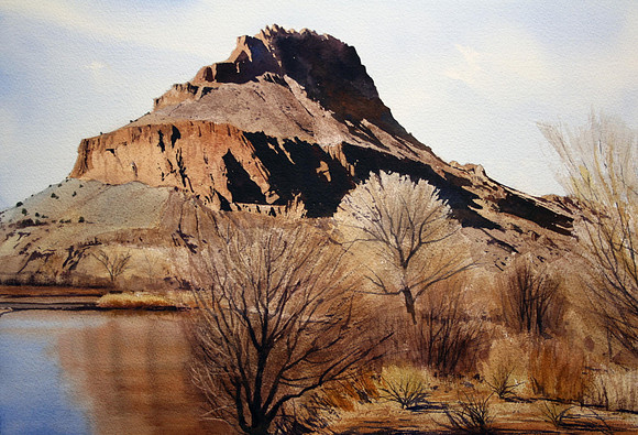 mountain in abiquiu |watercolor | 14 x 20 SOLD