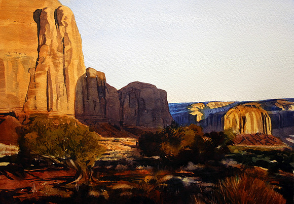 golden hour | watercolor | 14 x 20 • SOLD