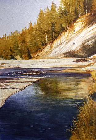 reflections in the stream |watercolor | 20 x 14 SOLD - GICLEE AVAILABLE