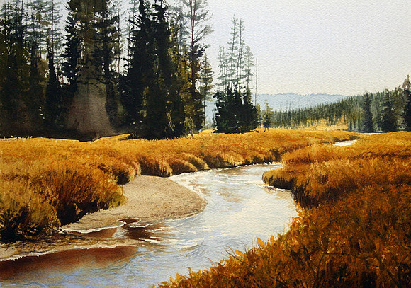 north country pines |watercolor | 14 x 20 SOLD