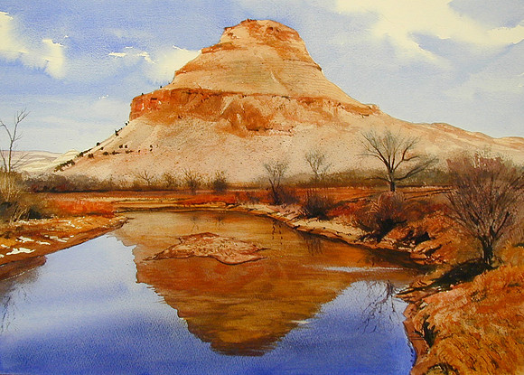 mountain reflection |watercolor | 14 x 20 SOLD