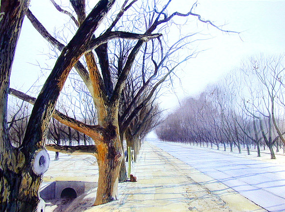 stahmann farm | watercolor | 29 x 39