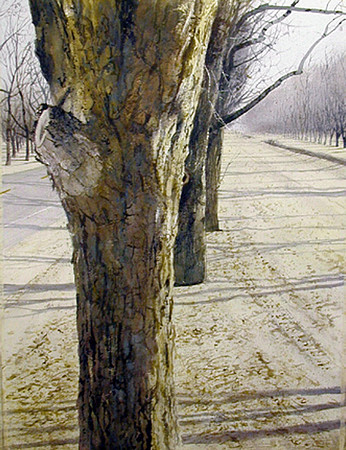 Pecan Row   |watercolor | 30 x 22 SOLD - GICLEE AVAILABLE