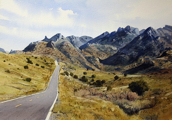 road into the floridas |watercolor | 14 x 20
