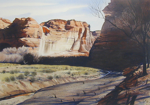 hike in the canyon |watercolor | 14 x 20