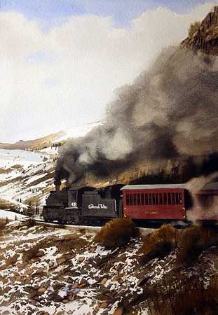 coming around the mountain | watercolor | 20 x 14