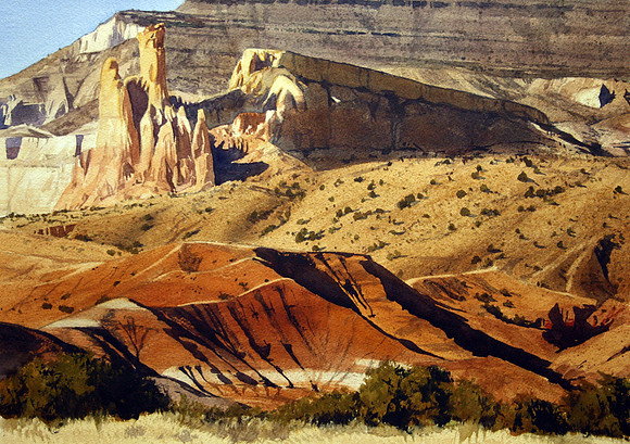 ghost ranch vista | watercolor | 14 x 20 SOLD