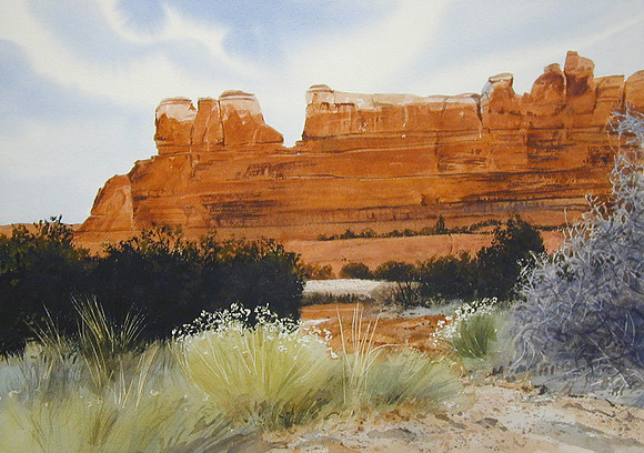 spring in the canyonlands |watercolor | 14 x 20 SOLD