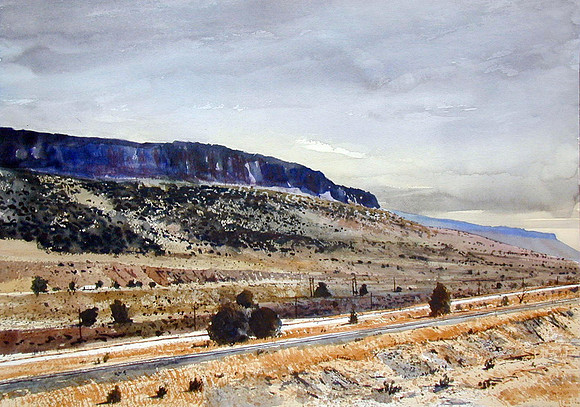 threatening sky |watercolor | 14 x 20