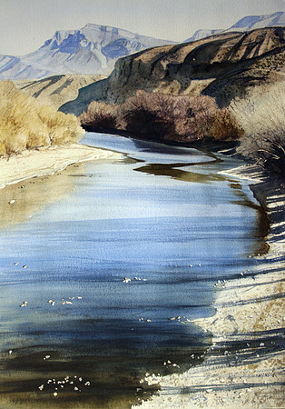 river in october |watercolor | 20 x 14 SOLD