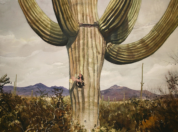 old saguaro |watercolor | 22 x 30 SOLD