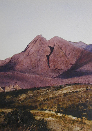 purple mountain |watercolor | 20 x 14