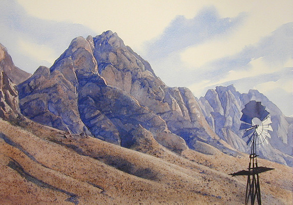 windmill |watercolor | 14 x 20 SOLD