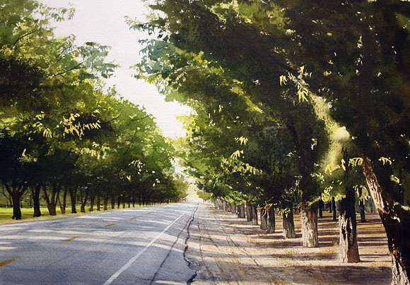 summer at stahmanns |watercolor | 14 x 20 SOLD - GICLEE AVAILABLE
