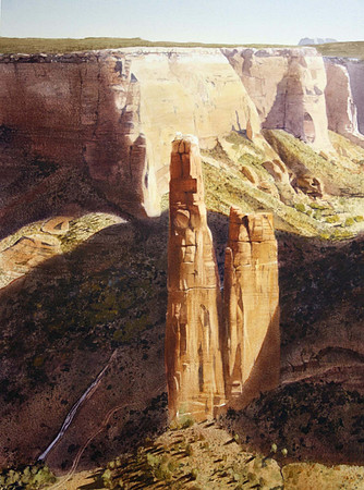 morning at spider rock |watercolor | 20 x 14 SOLD