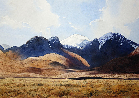 mountain harmony |watercolor | 14 x 20