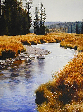 north country stream |watercolor | 30 x 22 SOLD
