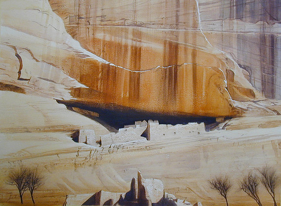 white house view |watercolor | 22 x 30 SOLD