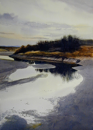 still river |watercolor | 20 x 14 SOLD