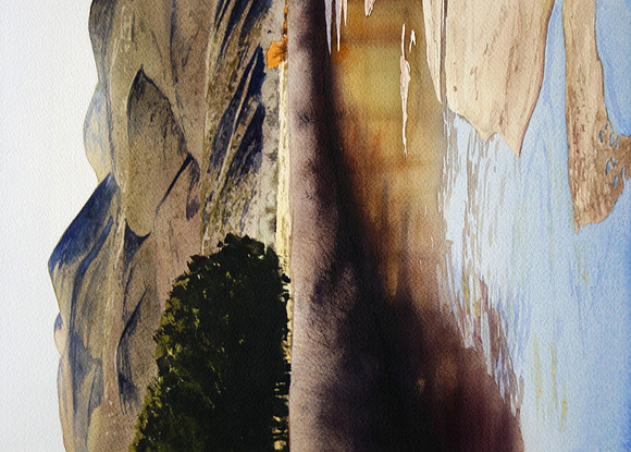 on the river |watercolor | 20 x 14 SOLD