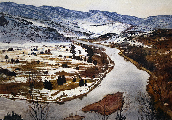 sketch of the chama |watercolor | 8 x 14 SOLD