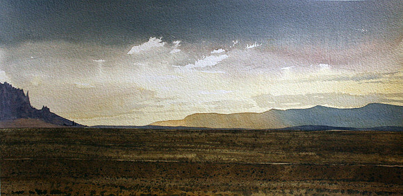 it may storm |watercolor | 10 x 20